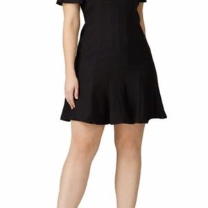 Kate Spade New York Black Paneled Crepe A-Line Dress Women's Size 12